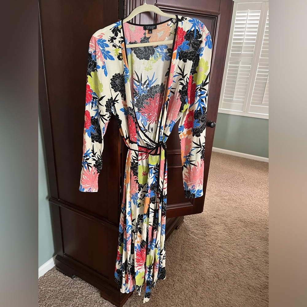 Topshop Floral Maxi Dress - Multicolor